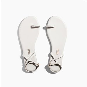 Never worn Size 8 Tkees Phoebe Sandals in Stone